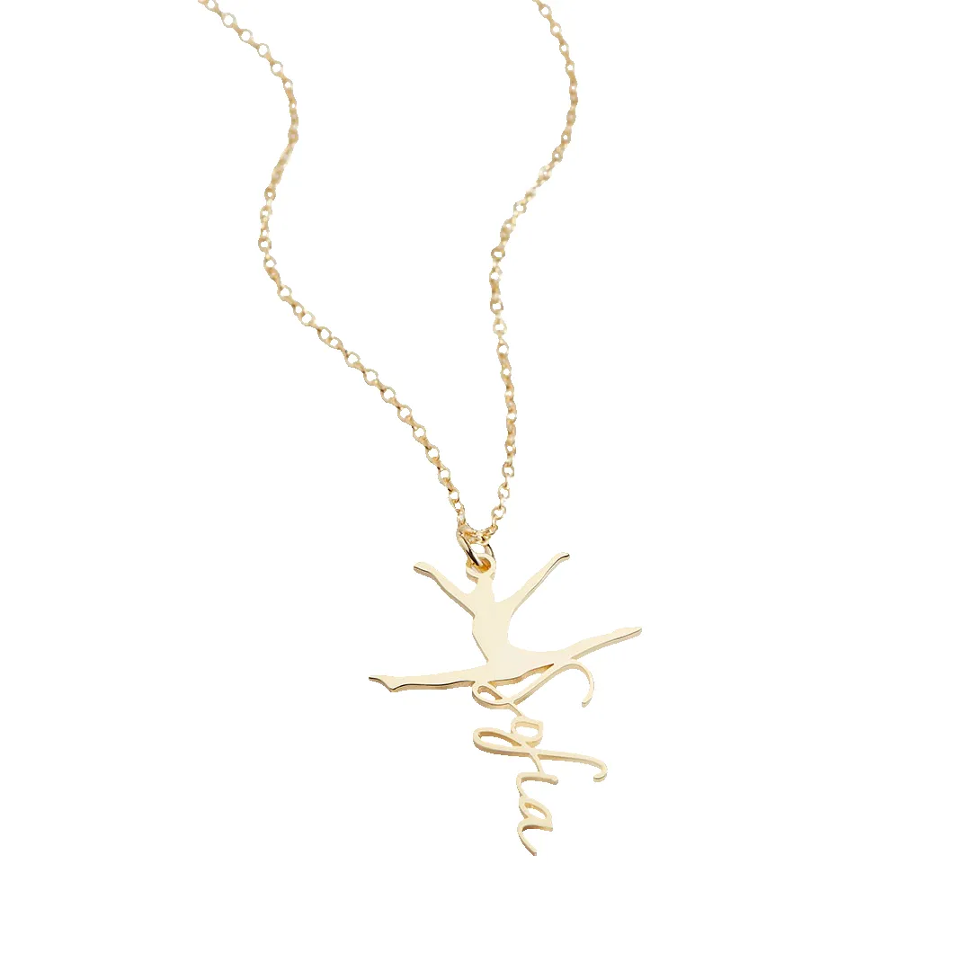 Custom Gymnast Name Pendant sold by Mint & Lilly product image thumbnail 5