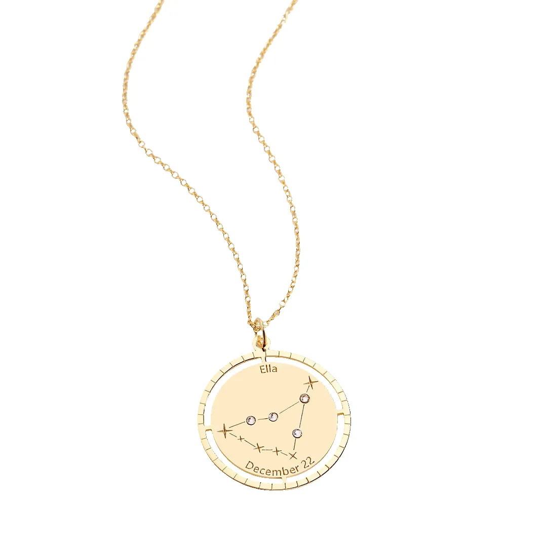 Personalized Constellation Pendant Necklace sold by Mint & Lilly