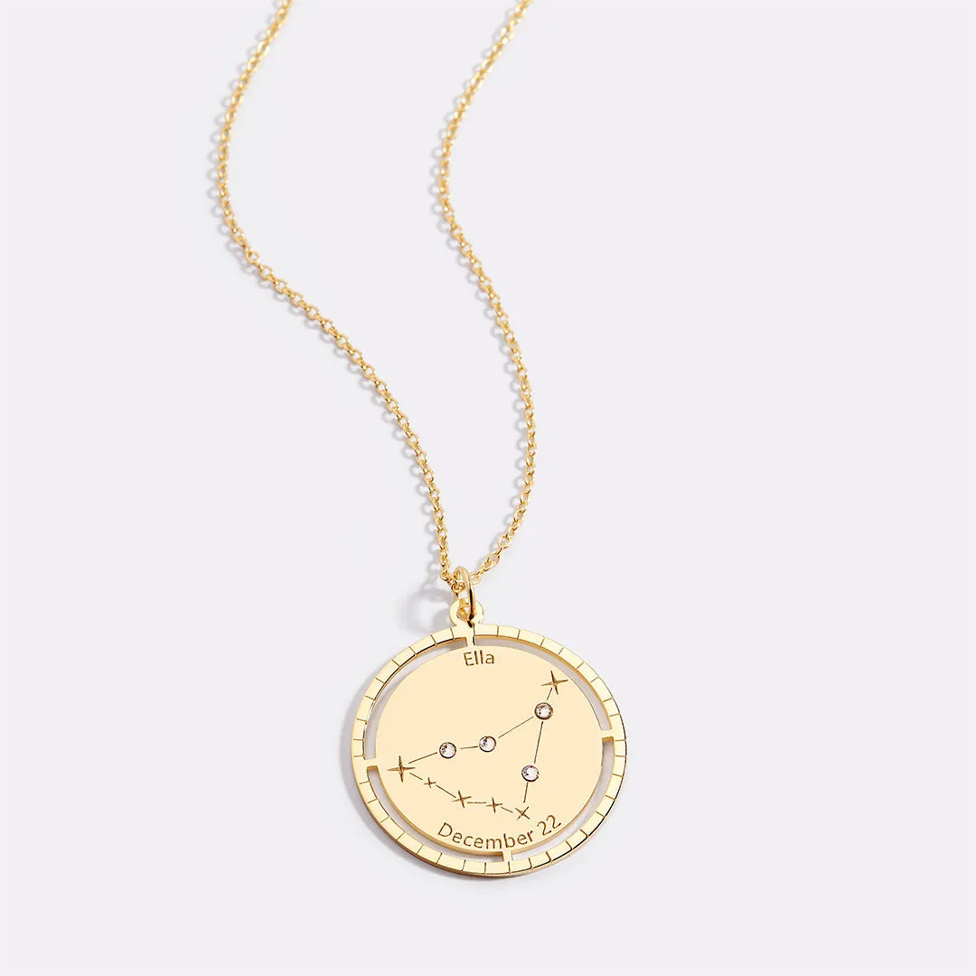 Personalized Constellation Pendant Necklace sold by Mint & Lilly product image thumbnail 2