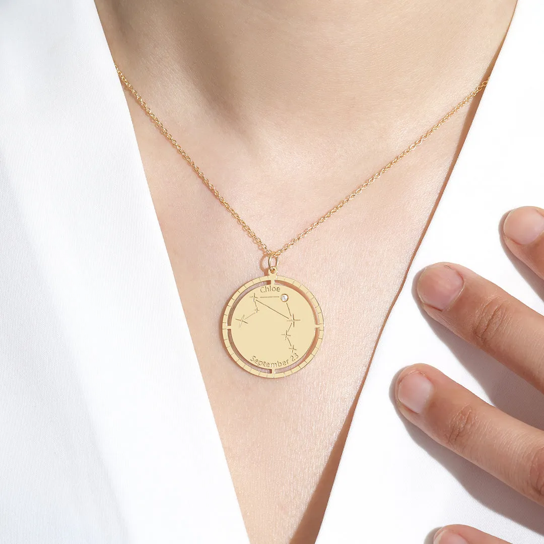 Personalized Constellation Pendant Necklace sold by Mint & Lilly product image thumbnail 3