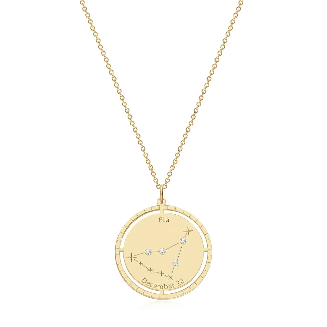 Personalized Constellation Pendant Necklace sold by Mint & Lilly product image thumbnail 5