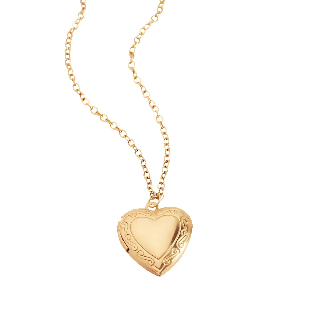 Personalized Heart Locket Necklace sold by Mint & Lilly