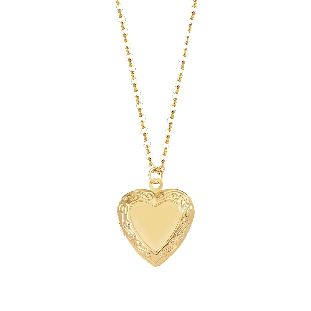 Personalized Heart Locket Necklace sold by Mint & Lilly product image thumbnail 5