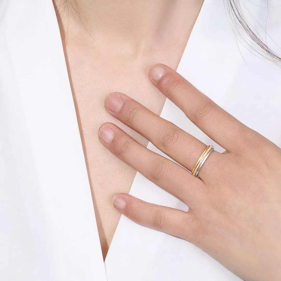 Gold and Silver Stacking Ring Set sold by Mint & Lilly product image thumbnail 5