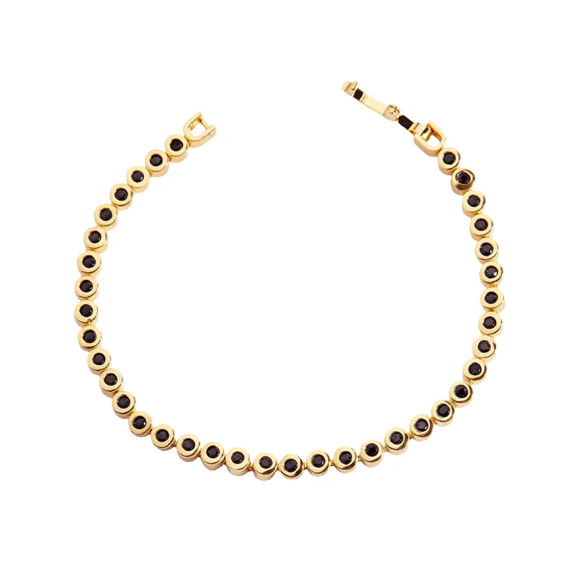 Black Gemstone Bracelet made by Mint & Lilly