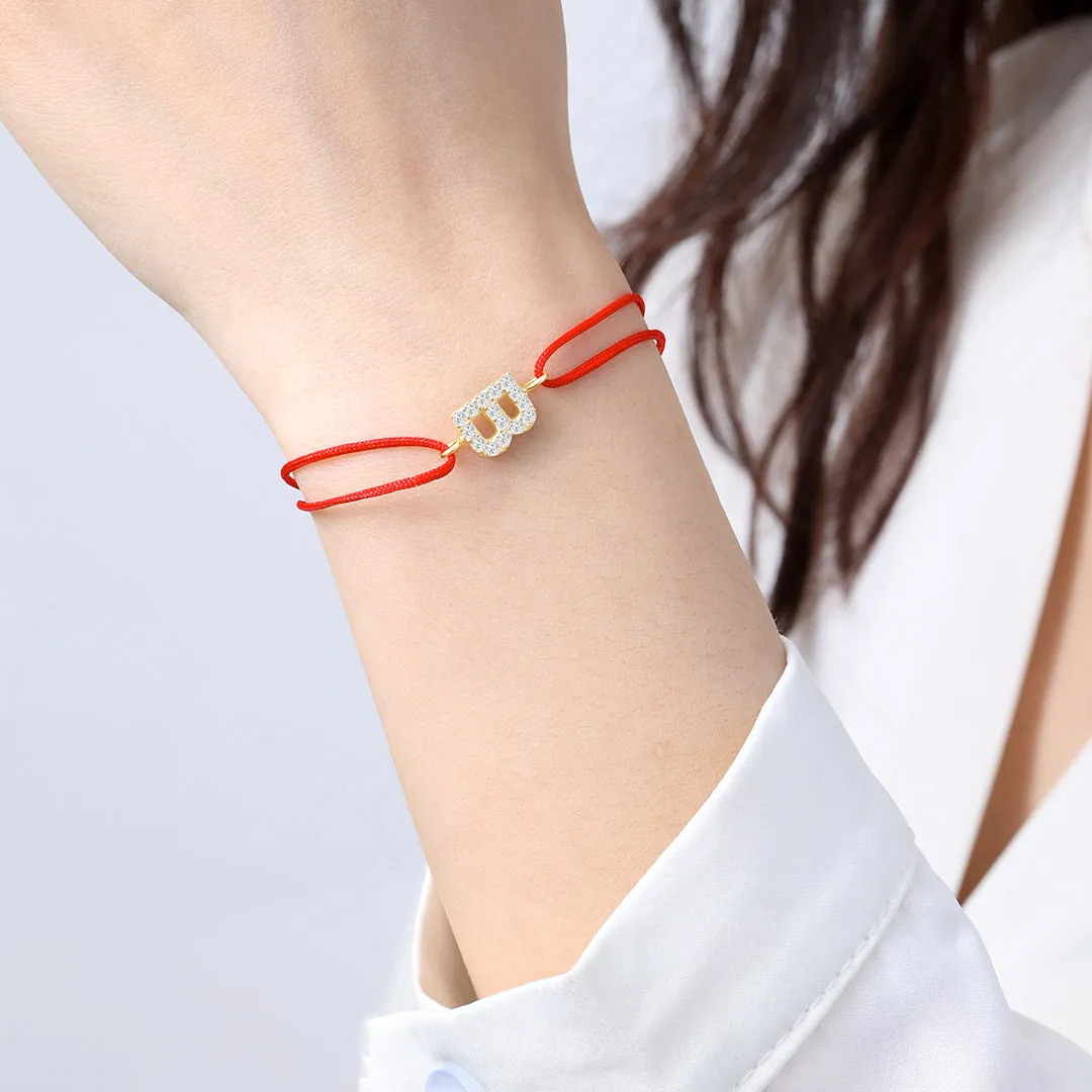 Initial String Adjustable Bracelet sold by Mint & Lilly product image thumbnail 2