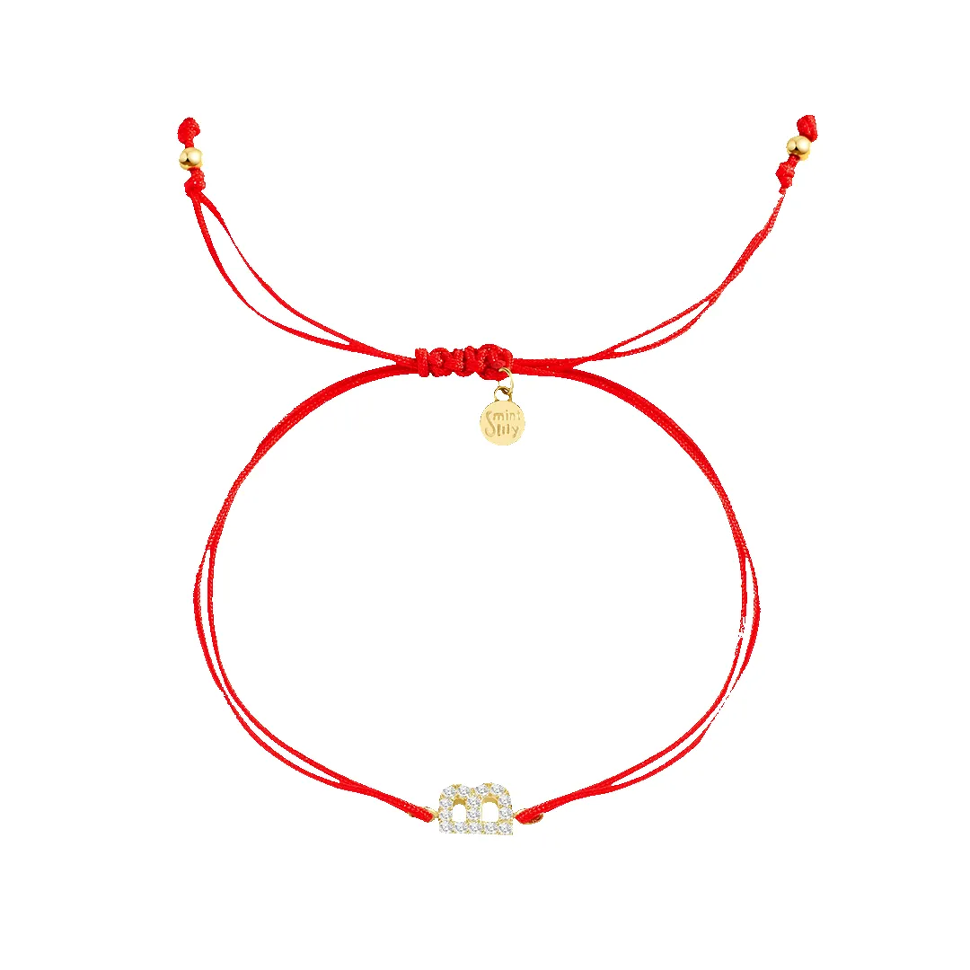 Initial String Adjustable Bracelet sold by Mint & Lilly product image thumbnail 5