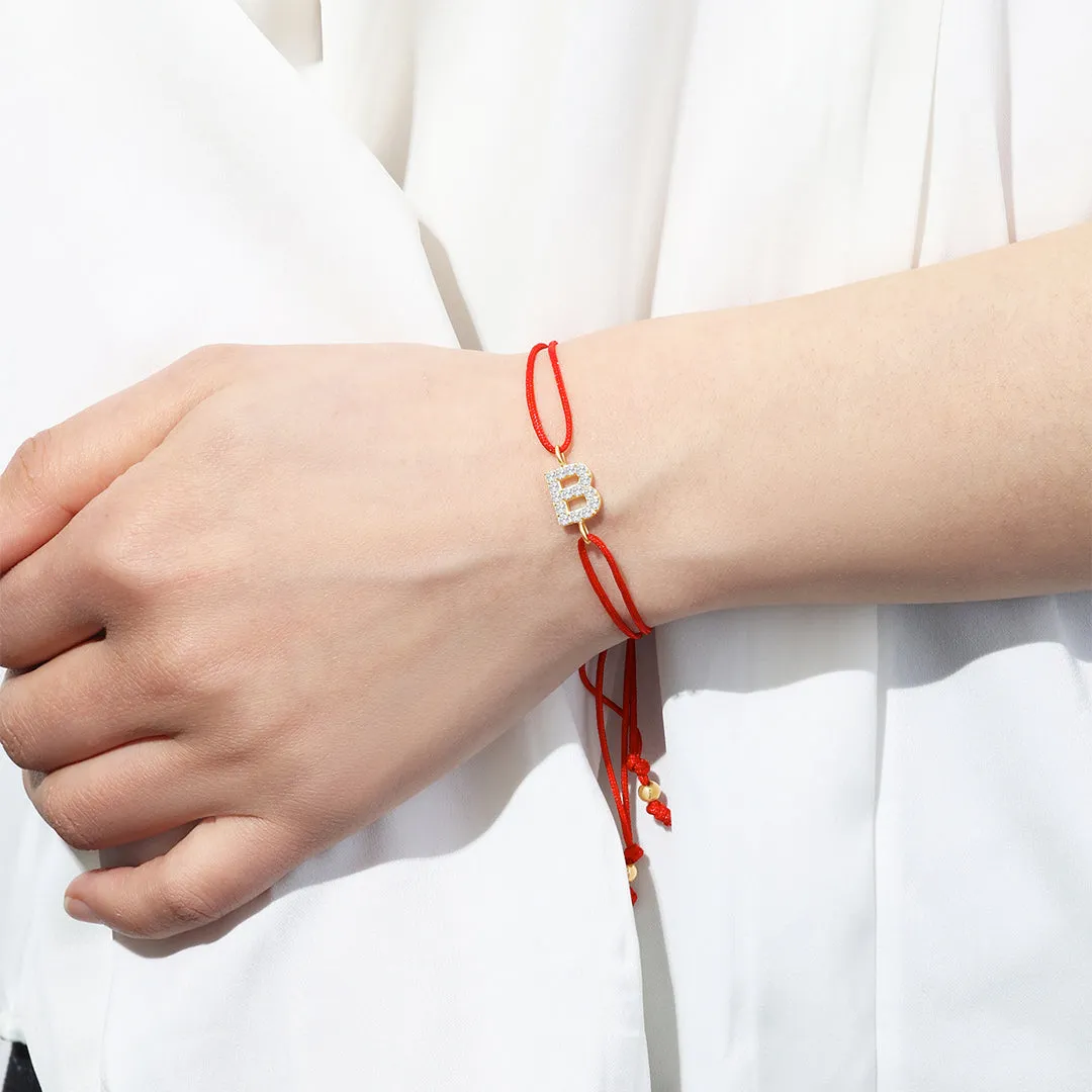 Initial String Adjustable Bracelet sold by Mint & Lilly product image thumbnail 3
