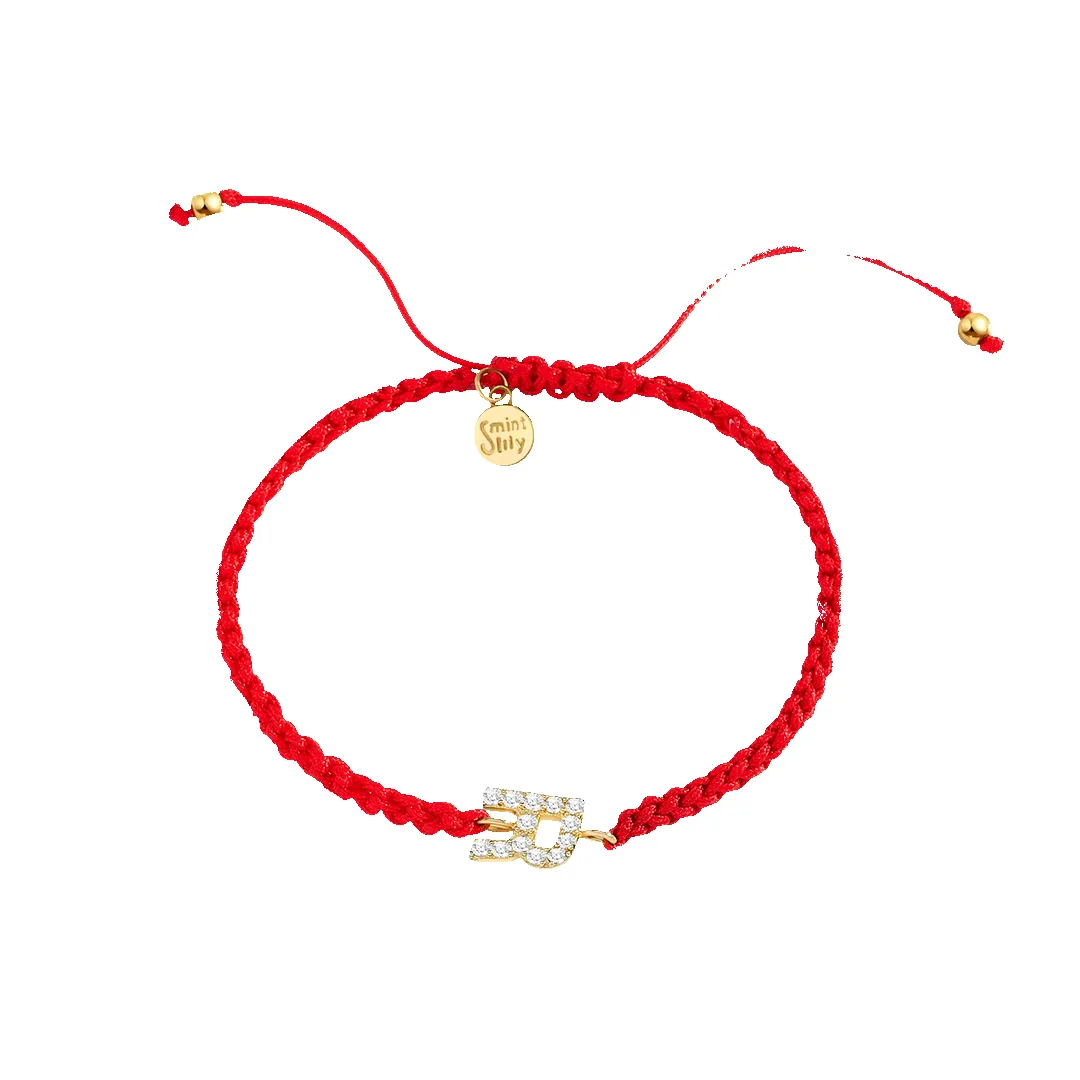 Braided Initial String Adjustable Bracelet sold by Mint & Lilly product image thumbnail 3