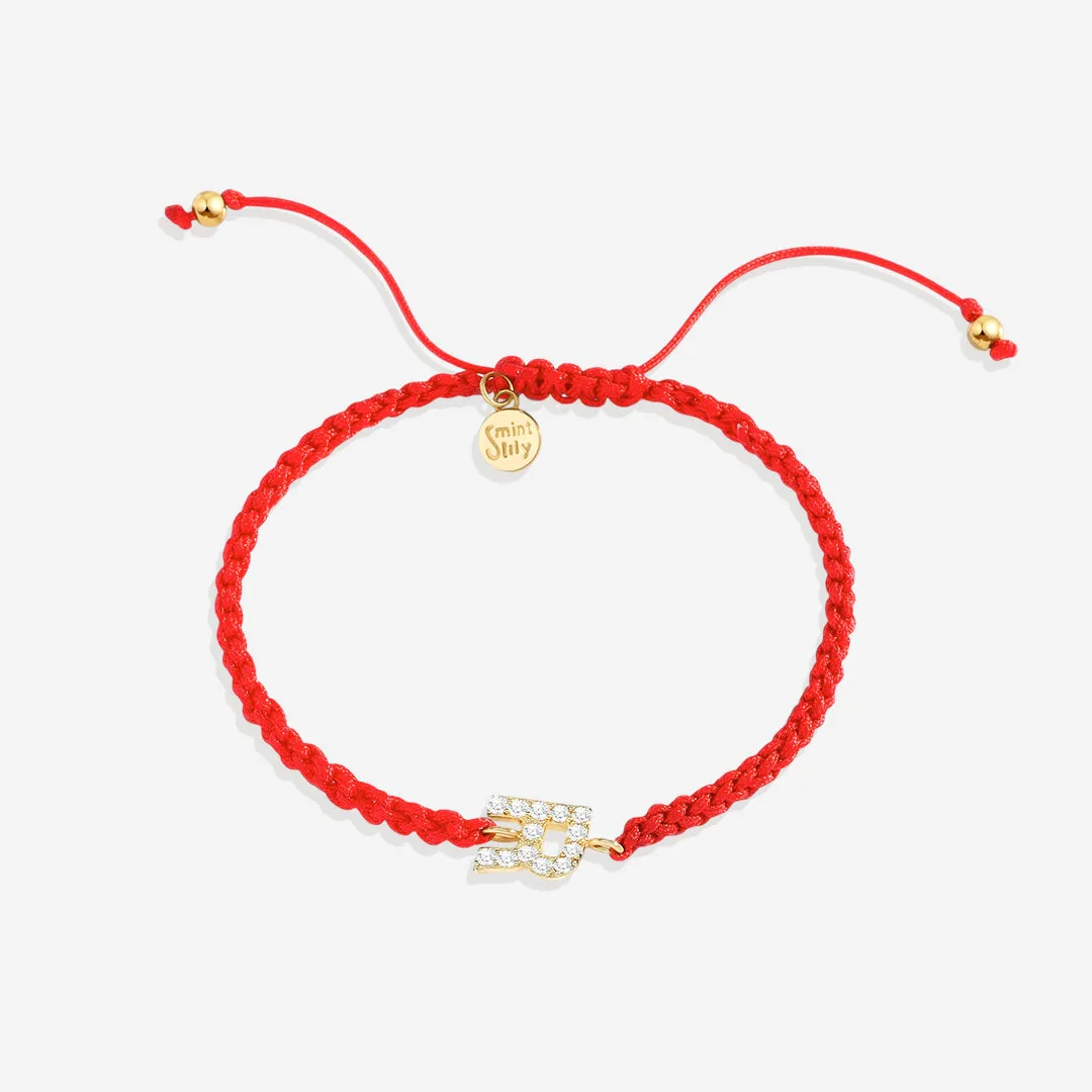 Braided Initial String Adjustable Bracelet sold by Mint & Lilly product image thumbnail 2