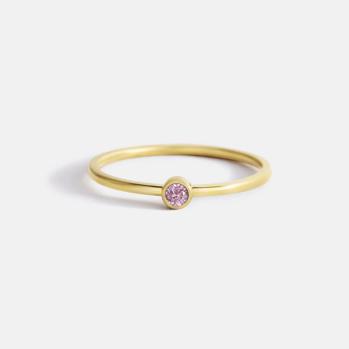 Minimalist Bezel-Set October Birthstone Stacking Band sold by Mint & Lilly product image thumbnail 2