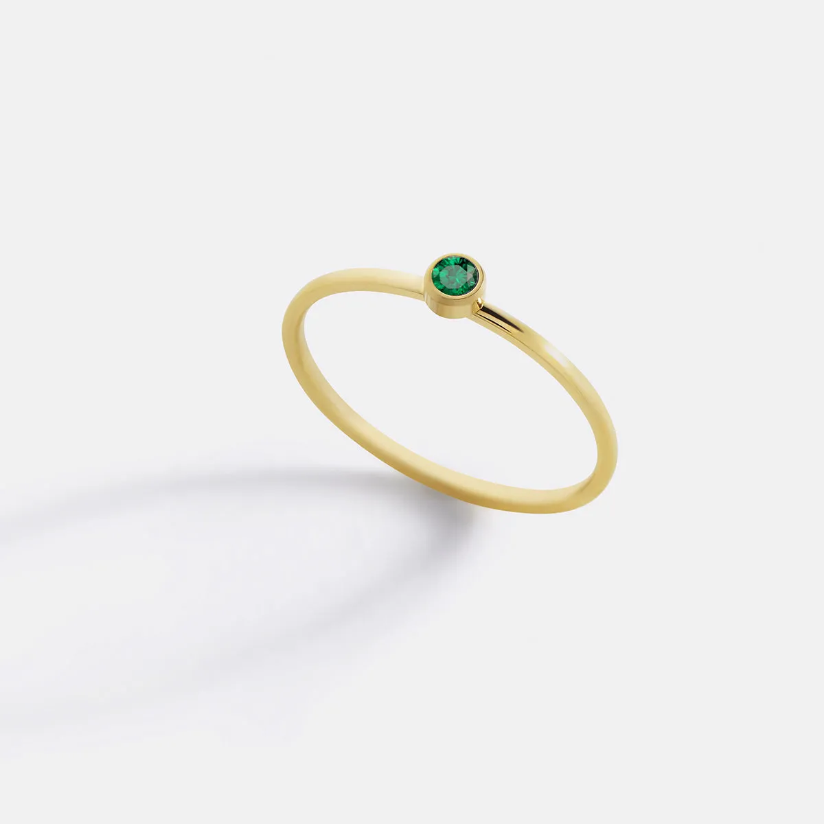 Minimalist Bezel-Set May Birthstone Stacking Band sold by Mint & Lilly product image thumbnail 5