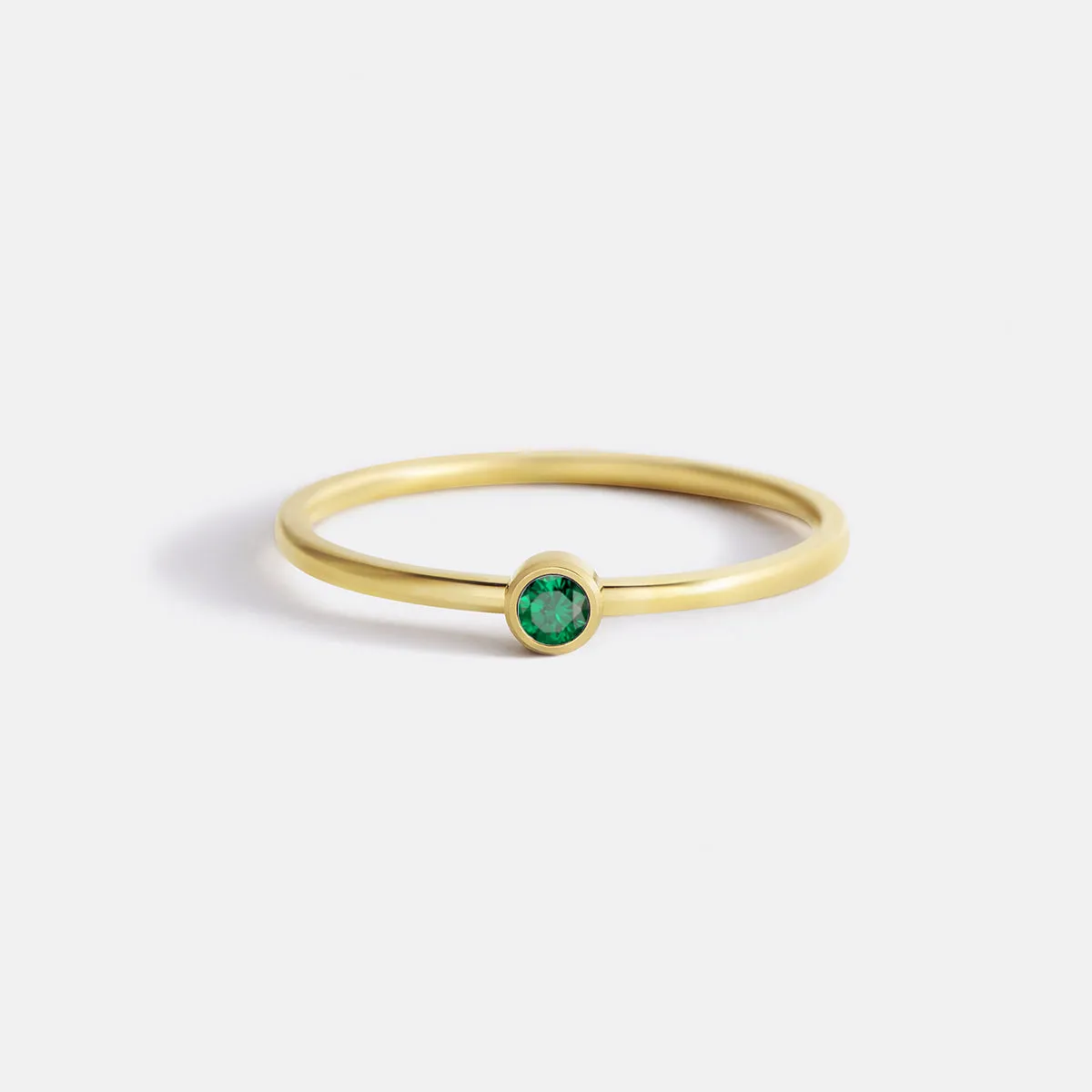 Minimalist Bezel-Set May Birthstone Stacking Band sold by Mint & Lilly product image thumbnail 2