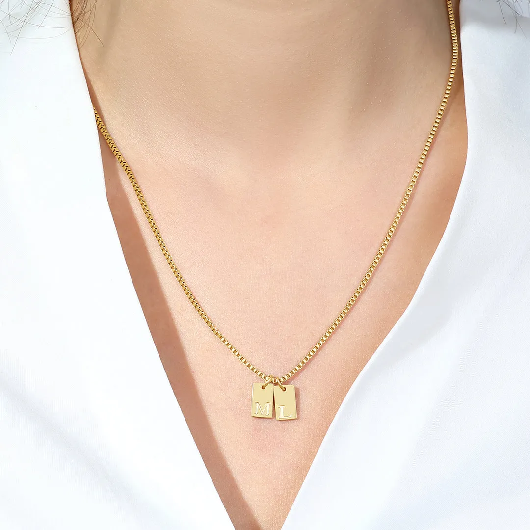 Initial Tag Necklace sold by Mint & Lilly product image thumbnail 4