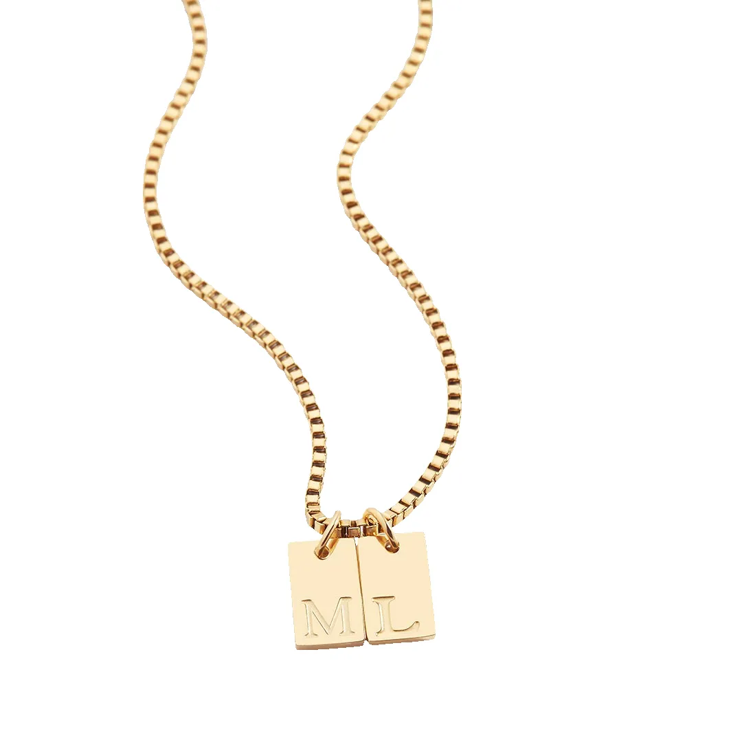 Initial Tag Necklace sold by Mint & Lilly