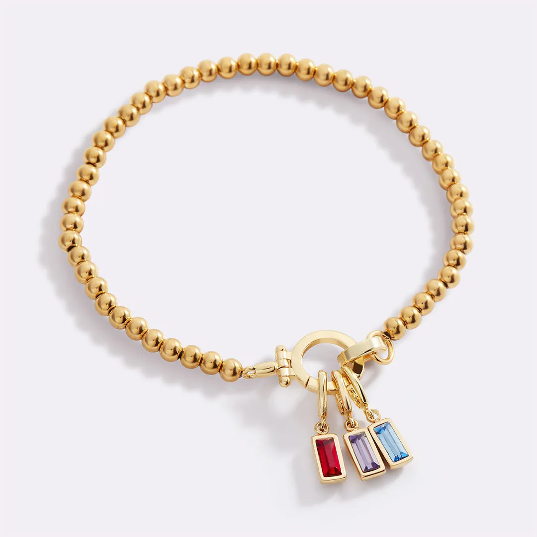 Mint Beaded Birthstone Charm Bracelet sold by Mint & Lilly product image thumbnail 2