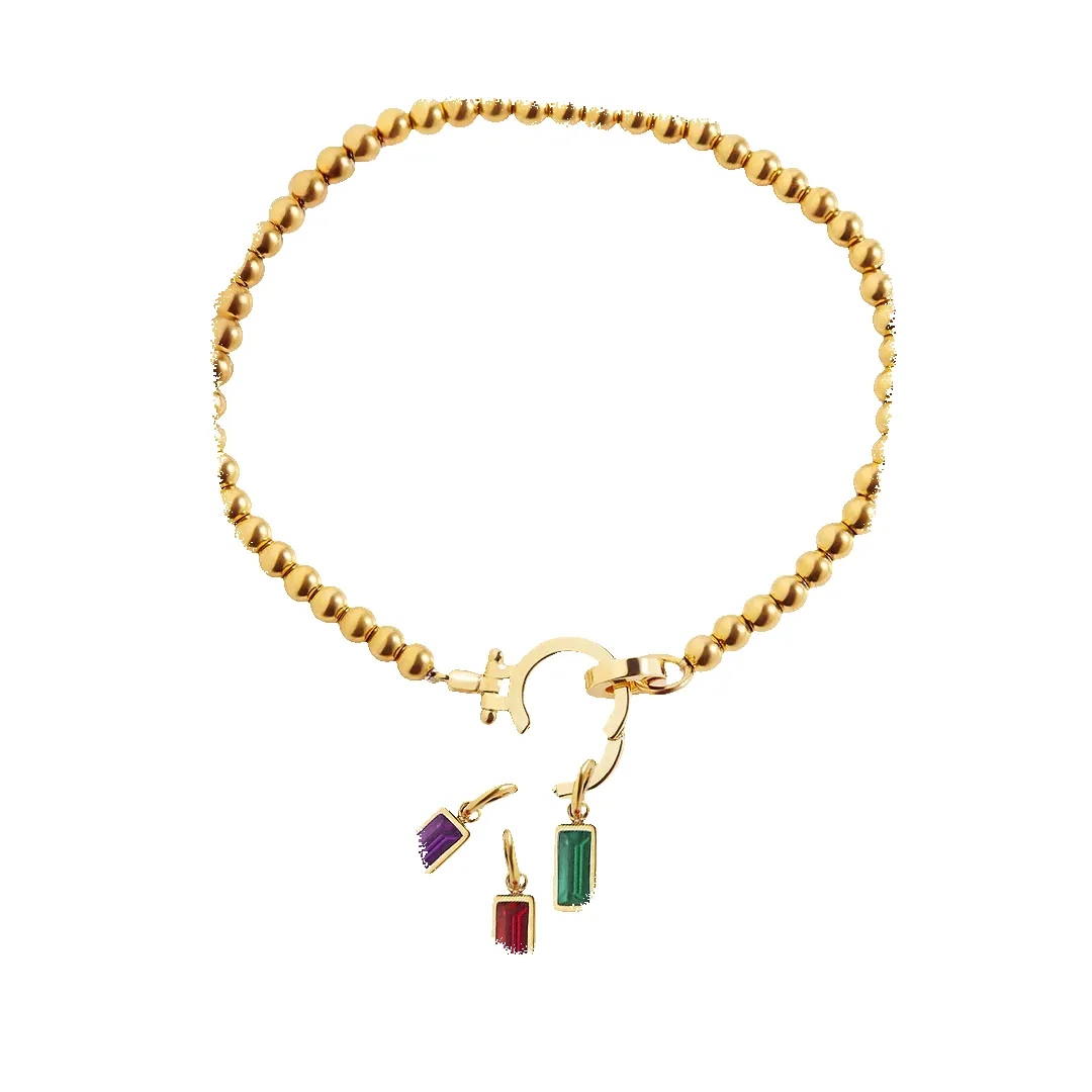 Mint Beaded Birthstone Charm Bracelet sold by Mint & Lilly product image thumbnail 3