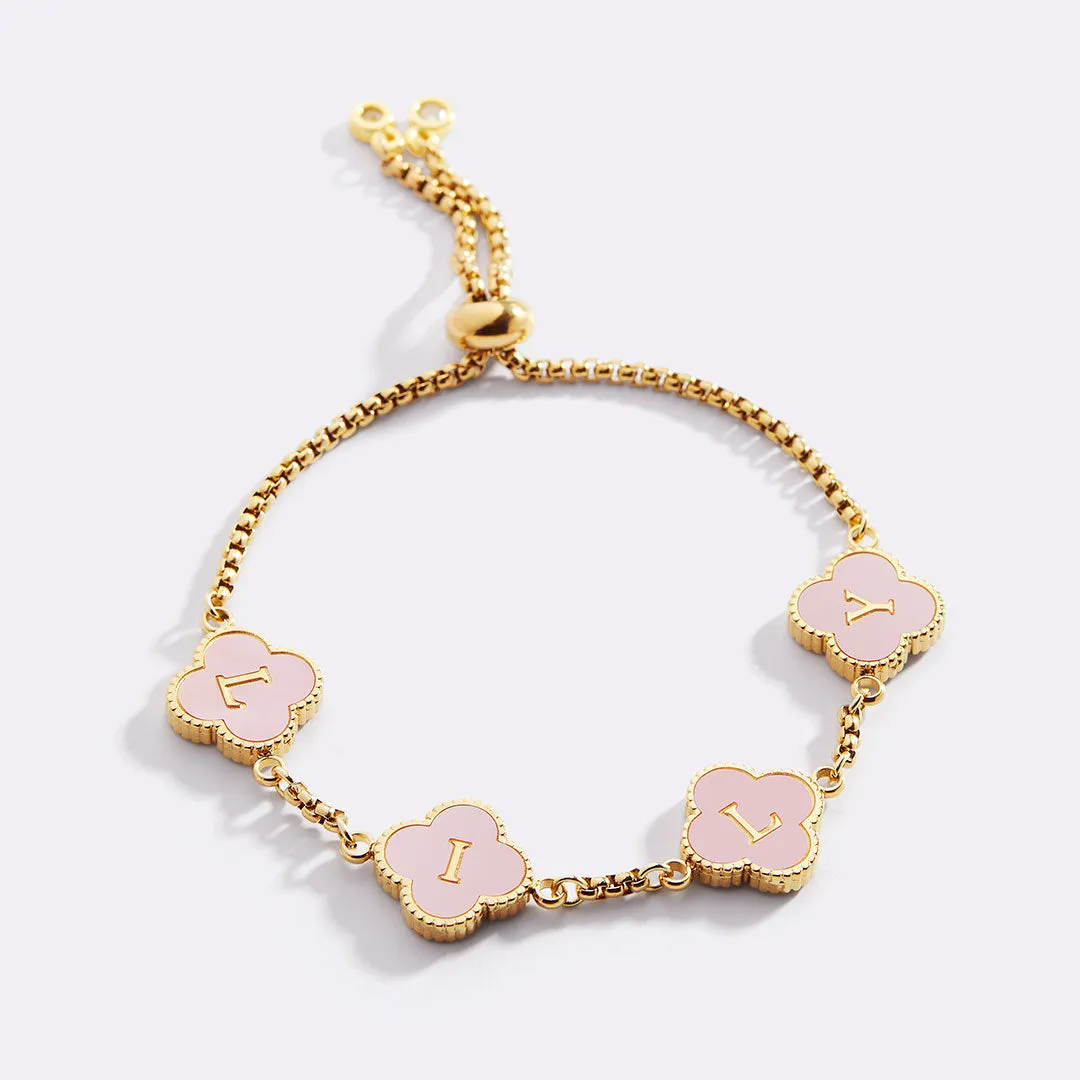 Colorful Clover Custom Name Bracelet sold by Mint & Lilly product image thumbnail 2