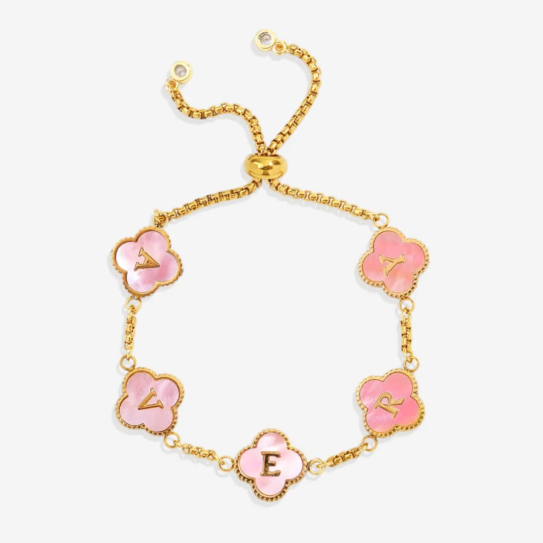 Colorful Clover Custom Name Bracelet sold by Mint & Lilly product image thumbnail 3