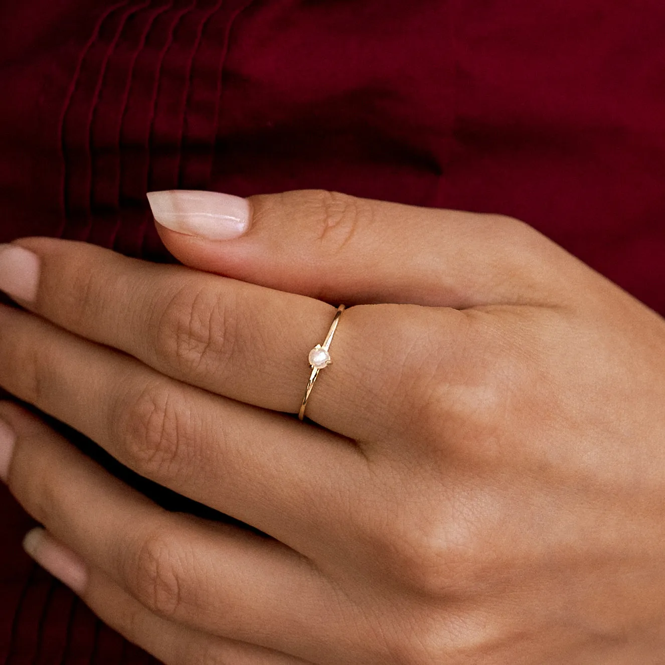 Pearl Stacking Ring sold by Mint & Lilly product image thumbnail 2