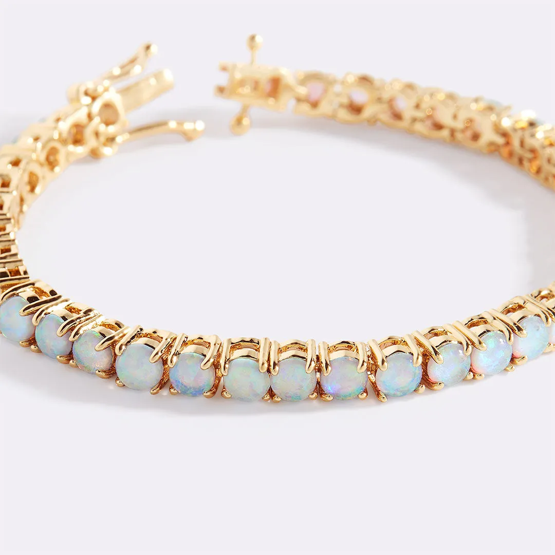 Blue Opal Tennis Bracelet sold by Mint & Lilly product image thumbnail 3