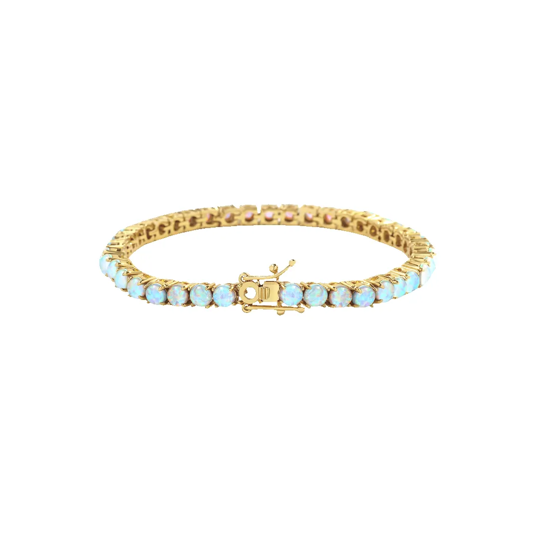 Blue Opal Tennis Bracelet sold by Mint & Lilly product image thumbnail 5