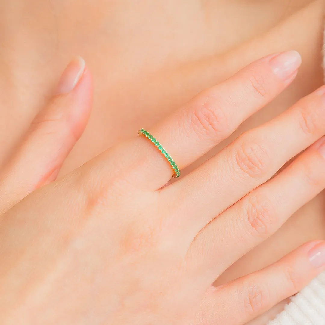 May Birthstone Eternity Stacking Ring sold by Mint & Lilly product image thumbnail 2