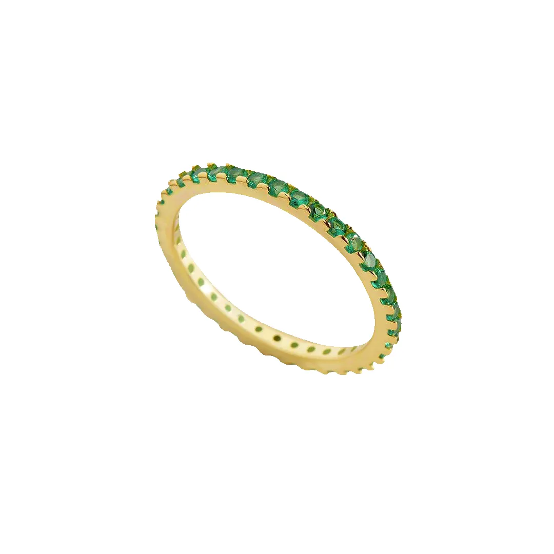 May Birthstone Eternity Stacking Ring sold by Mint & Lilly product image thumbnail 5