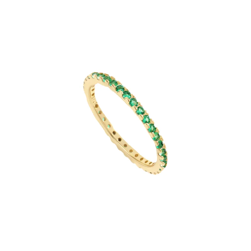 May Birthstone Eternity Stacking Ring sold by Mint & Lilly
