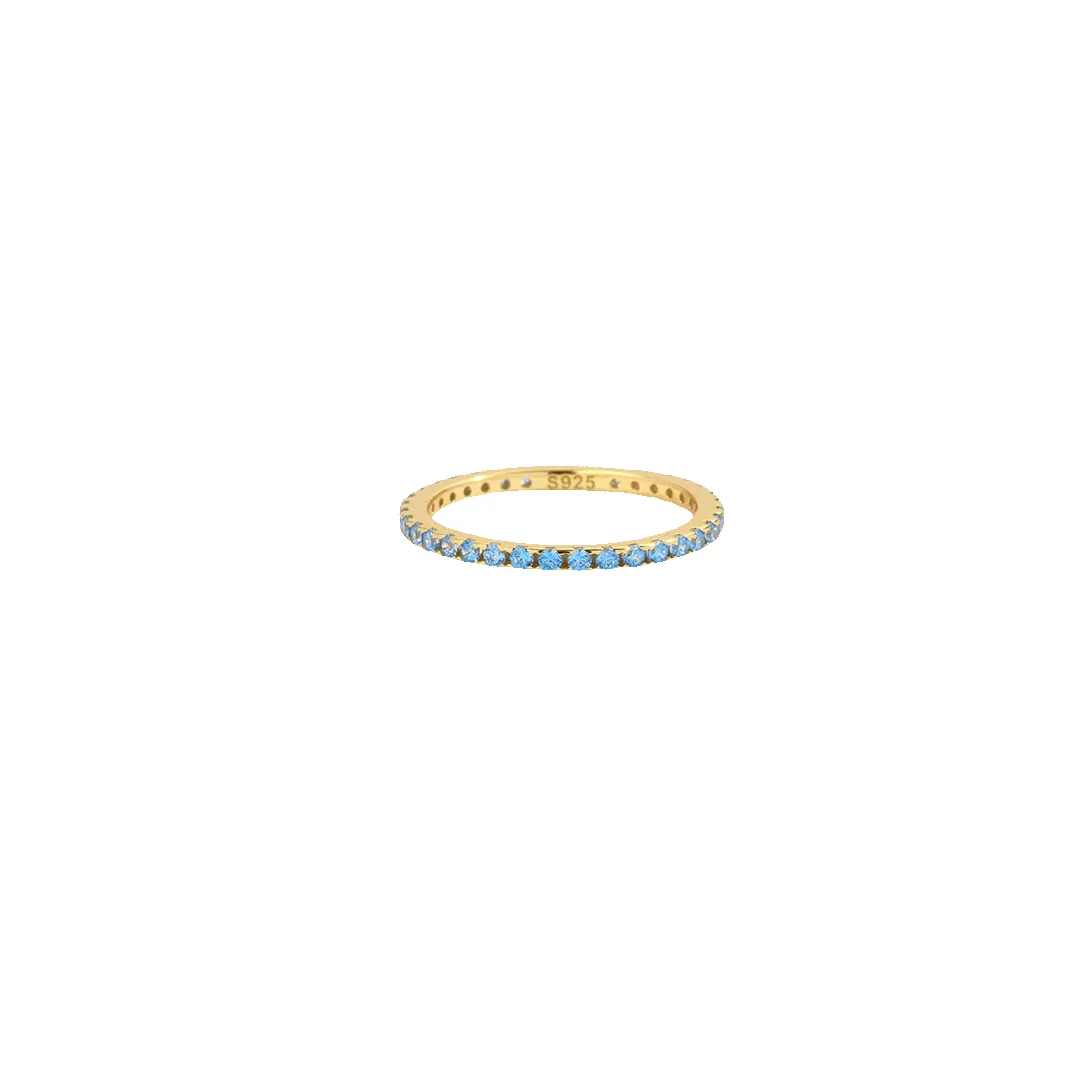 March Birthstone Eternity Stacking Ring sold by Mint & Lilly product image thumbnail 5