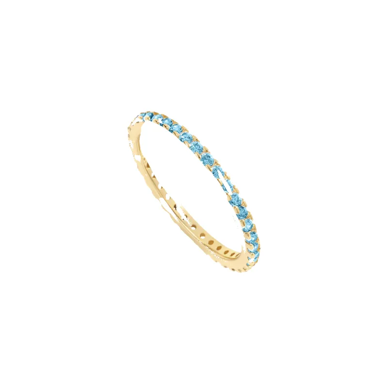 March Birthstone Eternity Stacking Ring sold by Mint & Lilly