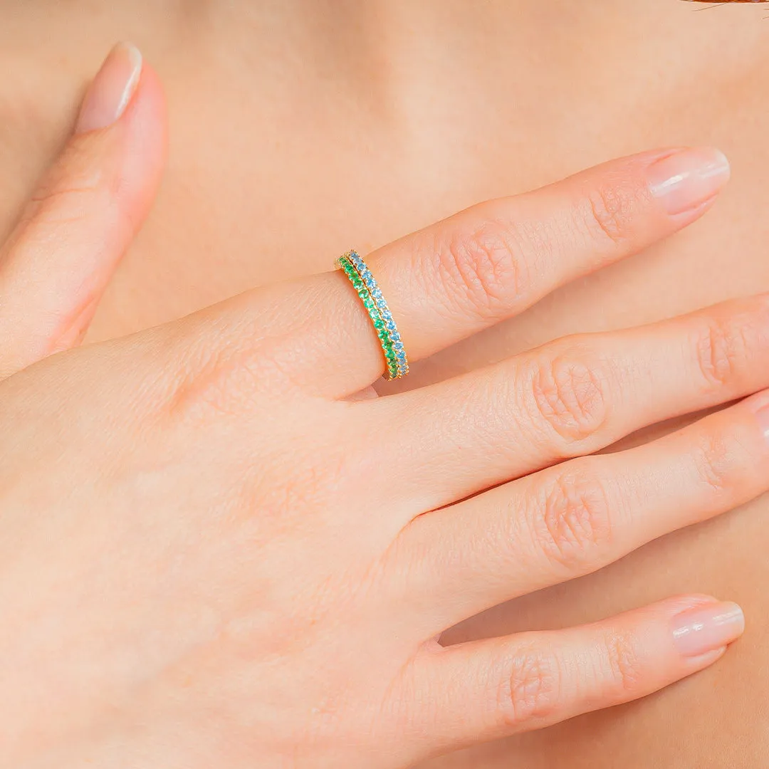 Febuary Birthstone Eternity Stacking Ring sold by Mint & Lilly product image thumbnail 3