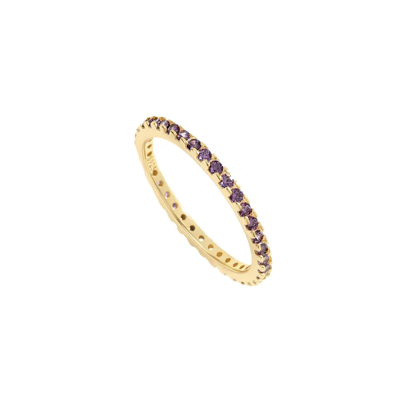 Febuary Birthstone Eternity Stacking Ring sold by Mint & Lilly