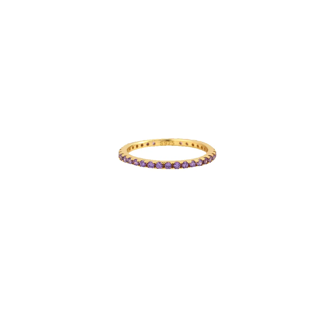Febuary Birthstone Eternity Stacking Ring sold by Mint & Lilly product image thumbnail 5