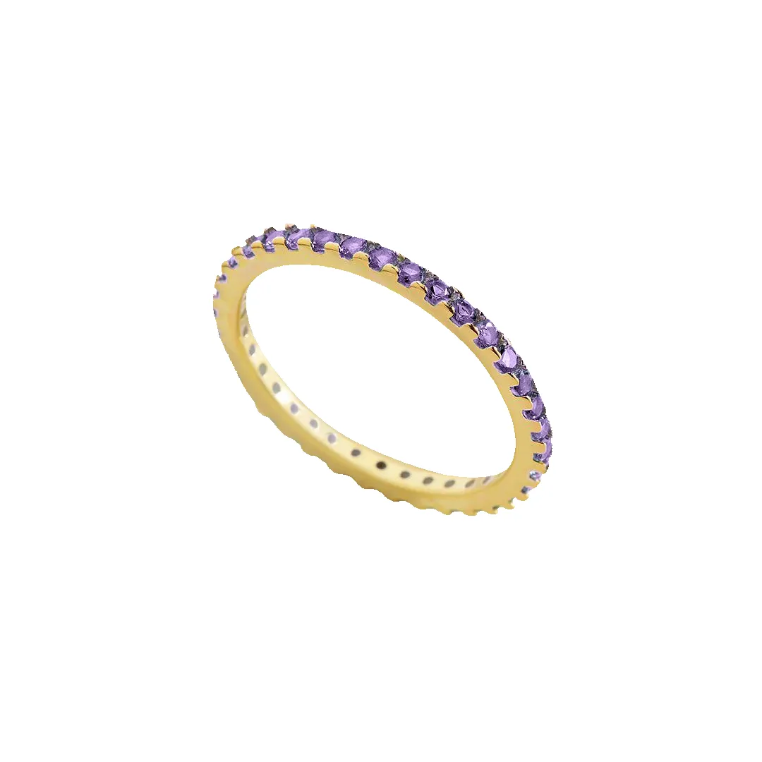 Febuary Birthstone Eternity Stacking Ring sold by Mint & Lilly product image thumbnail 4