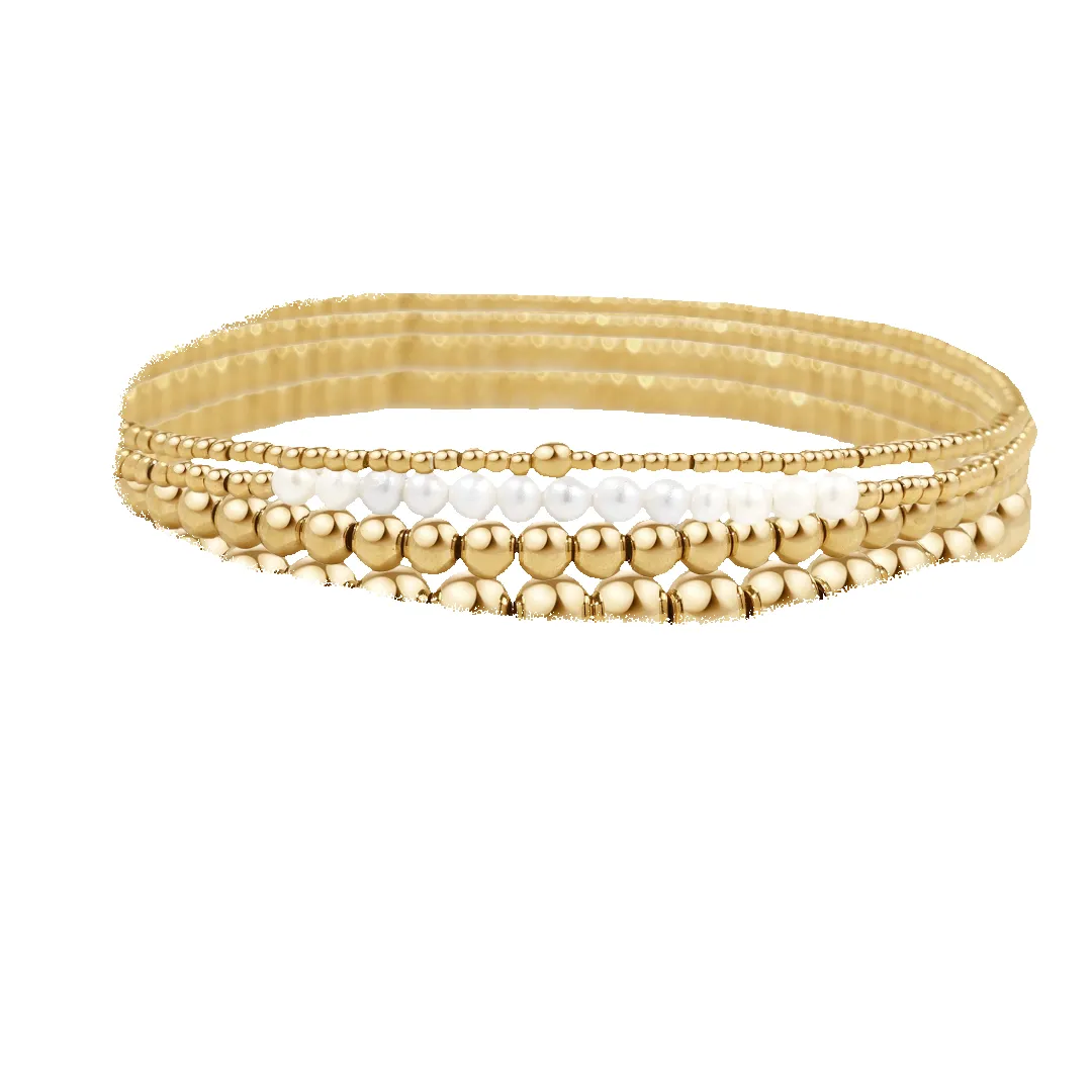 Everyday Pearl Bracelet Stacking Set sold by Mint & Lilly