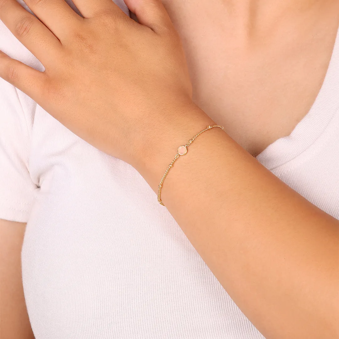 Rose Quartz Gemstone Bracelet sold by Mint & Lilly product image thumbnail 4