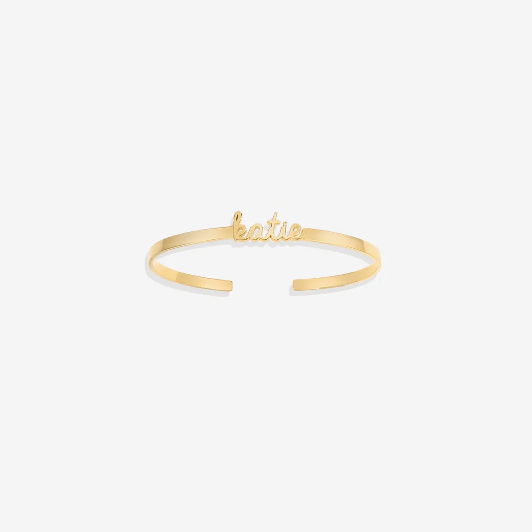 Dainty Name Cuff Bracelet sold by Mint & Lilly product image thumbnail 4