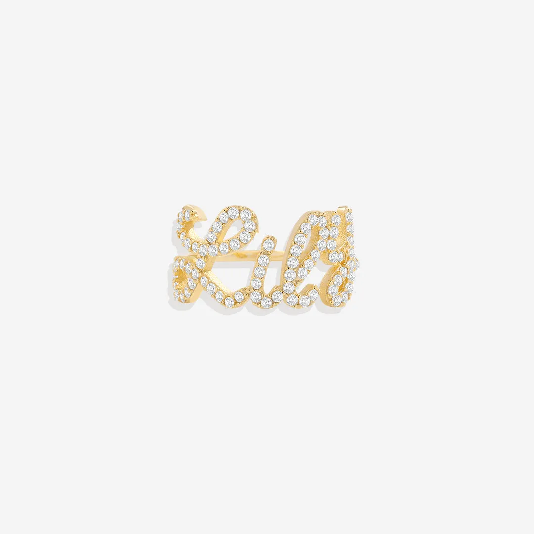 Pave Name Ring sold by Mint & Lilly product image thumbnail 2