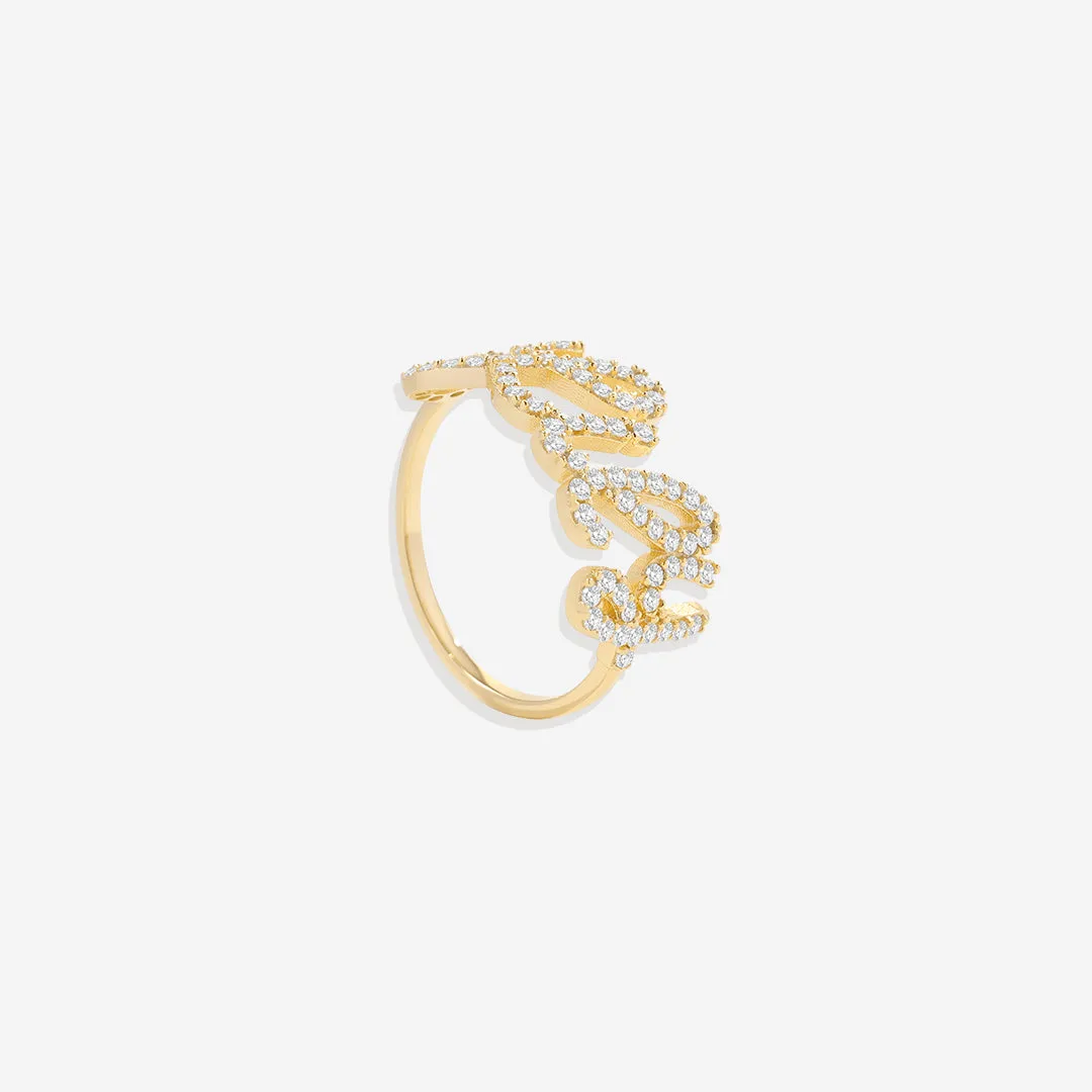 Pave Name Ring sold by Mint & Lilly product image thumbnail 4