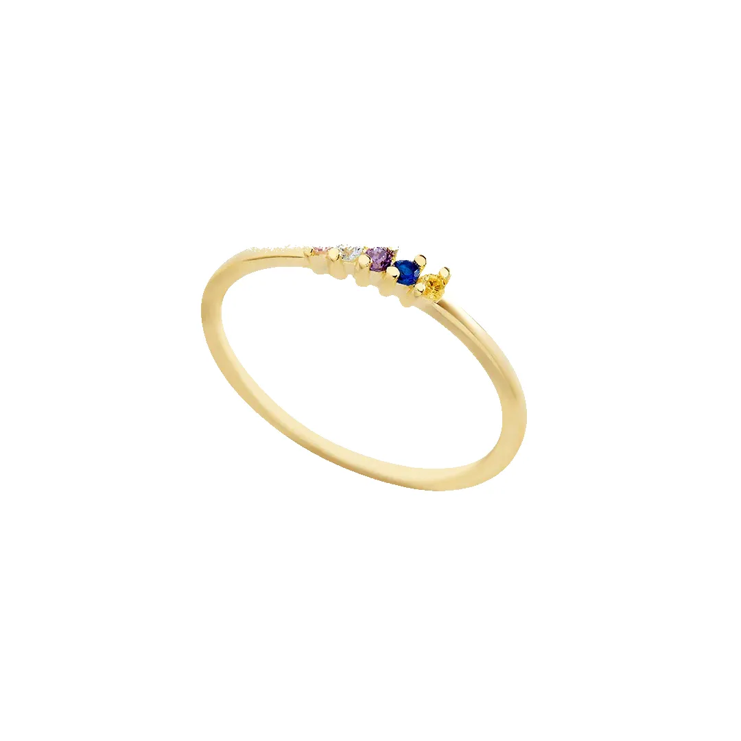 Personalized Dainty Birthstones Ring sold by Mint & Lilly