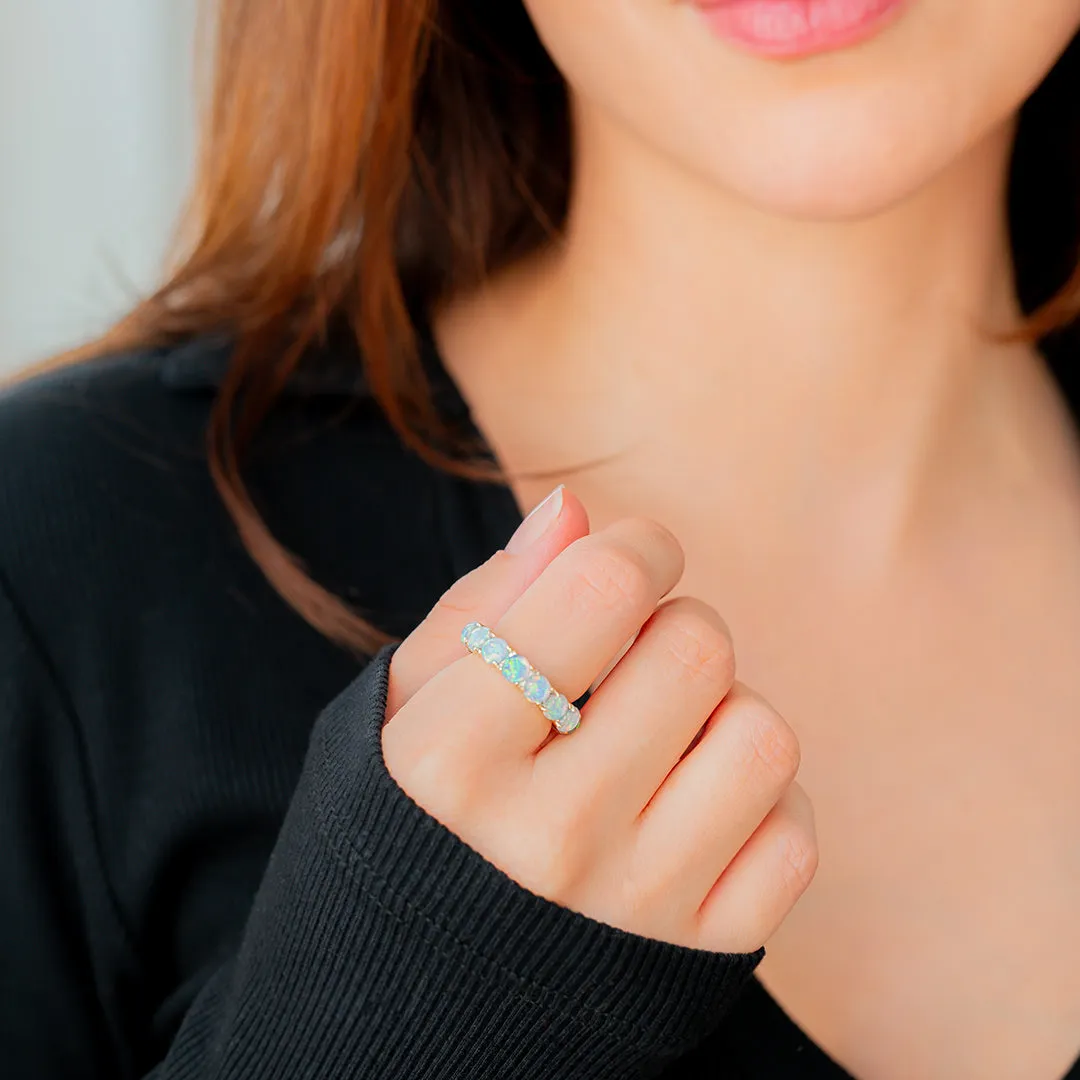 Blue Opal Eternity Ring sold by Mint & Lilly product image thumbnail 2