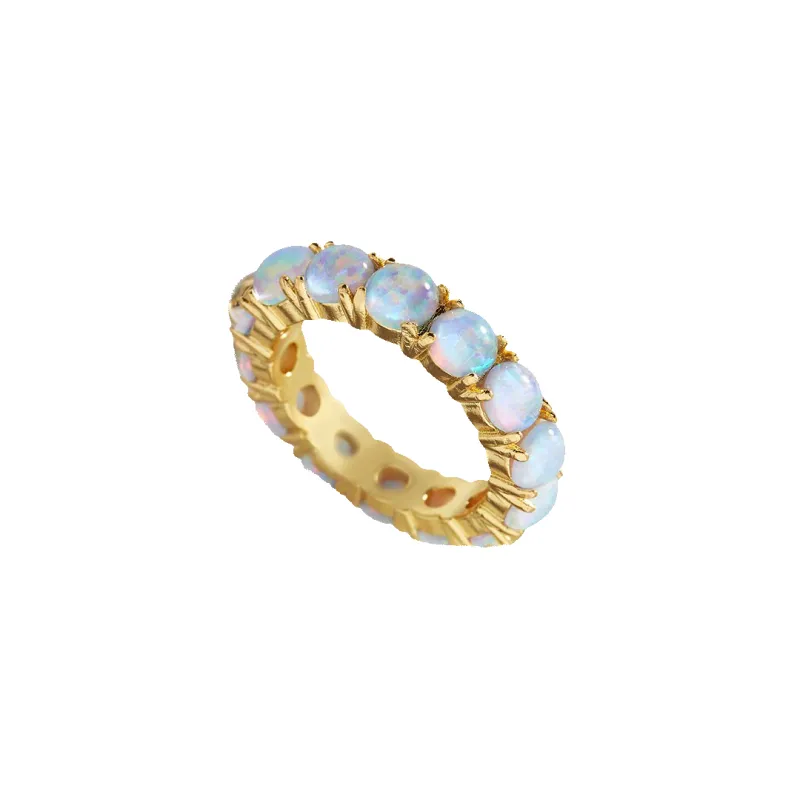 Blue Opal Eternity Ring made by Mint & Lilly