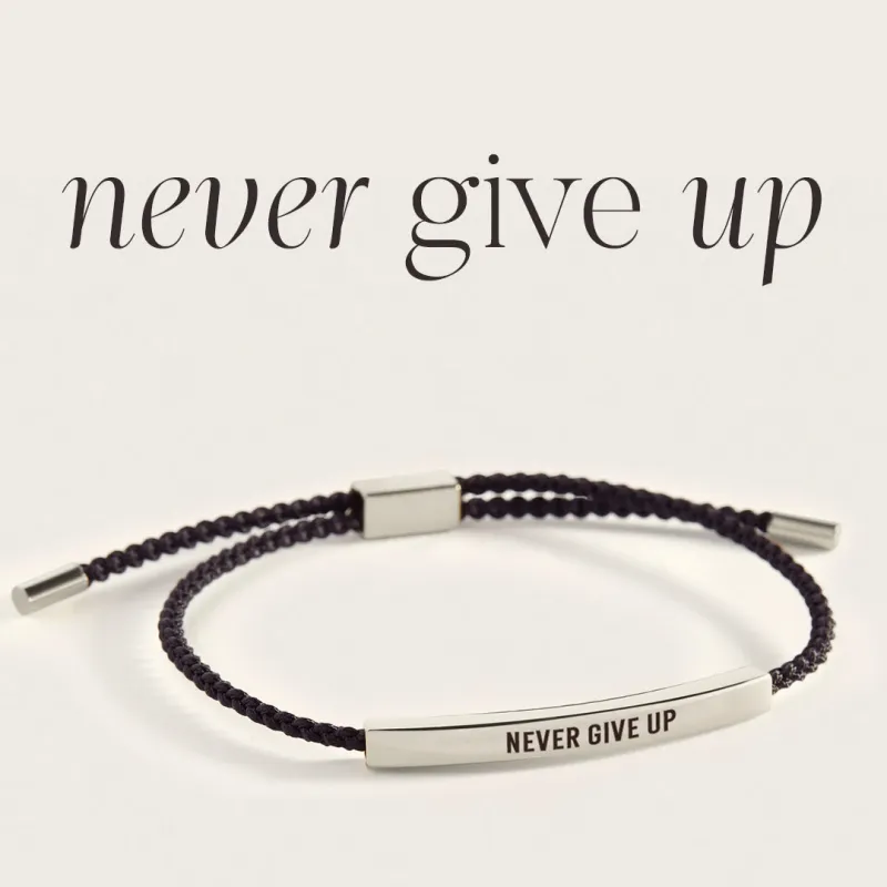 Never Give Up Inspire Bracelet sold by Mint & Lilly