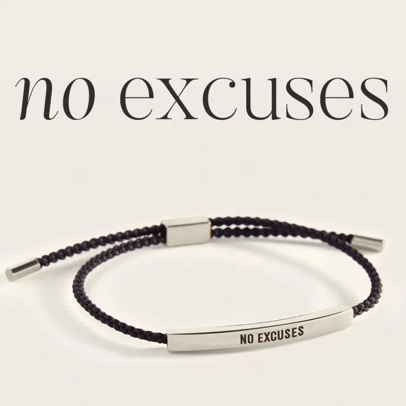 No Excuses Inspire Bracelet sold by Mint & Lilly
