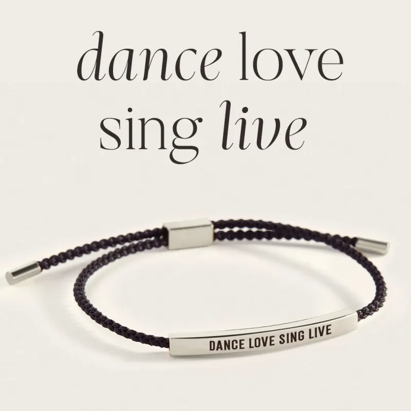 Dance Love Sing Live Inspire Bracelet sold by Mint & Lilly
