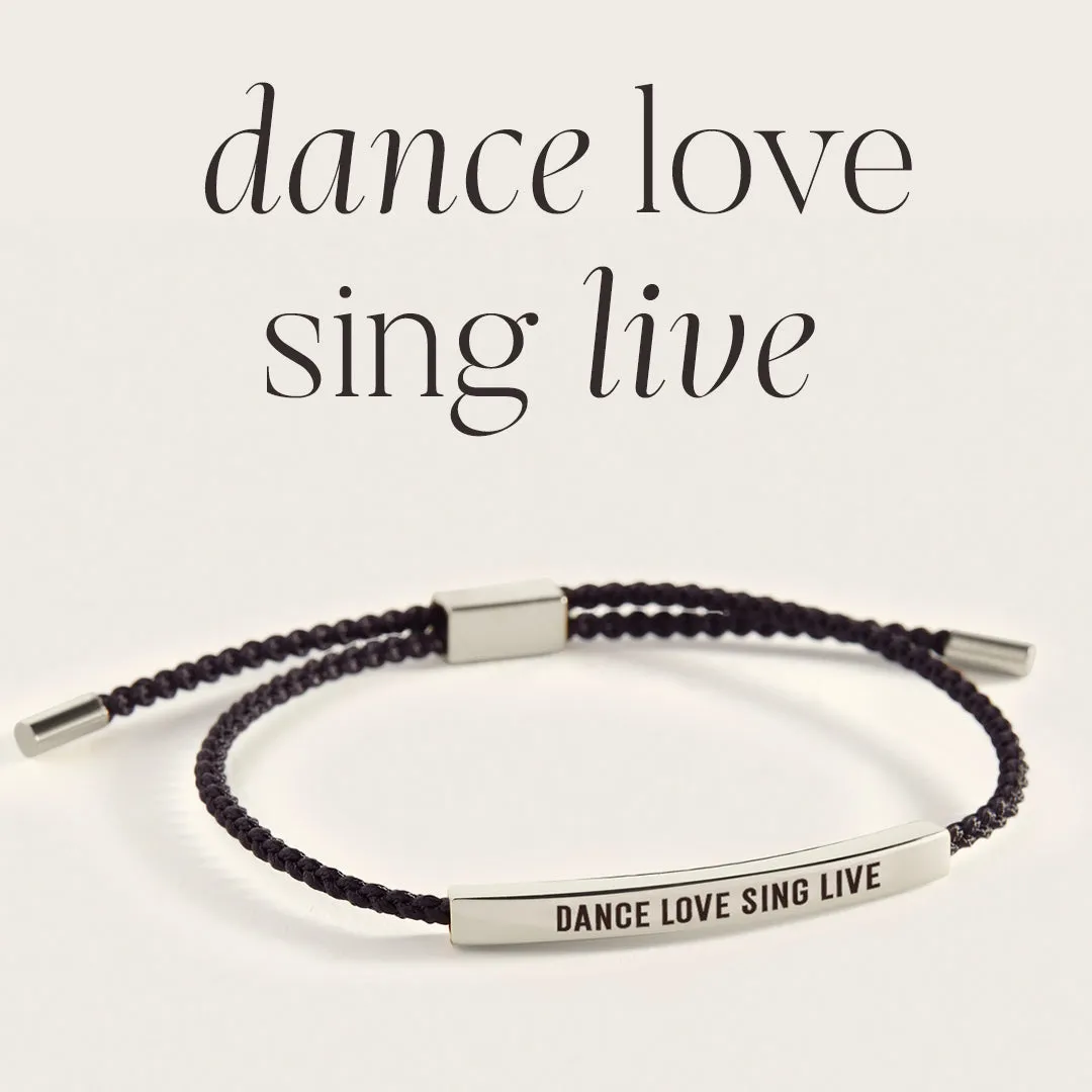 Dance Love Sing Live Inspire Bracelet sold by Mint & Lilly