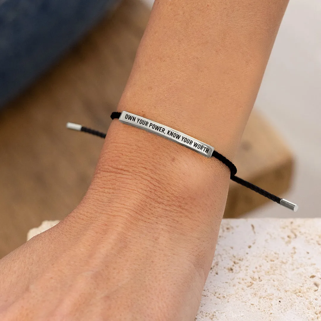 Own Your Power, Know Your Worth Inspire Bracelet sold by Mint & Lilly product image thumbnail 3