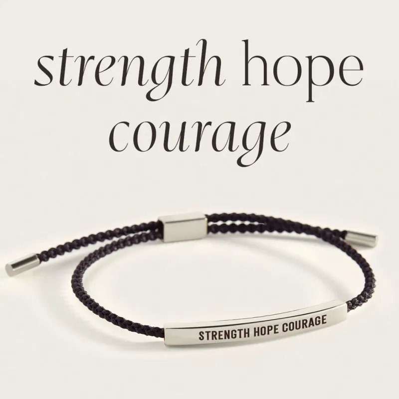 Strength Hope Courage Inspire Bracelet sold by Mint & Lilly