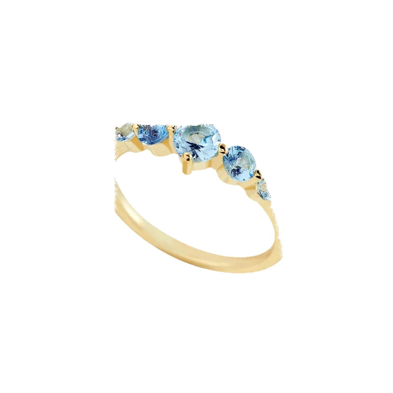 Five Stone Statement Birthstone Ring made by Mint & Lilly